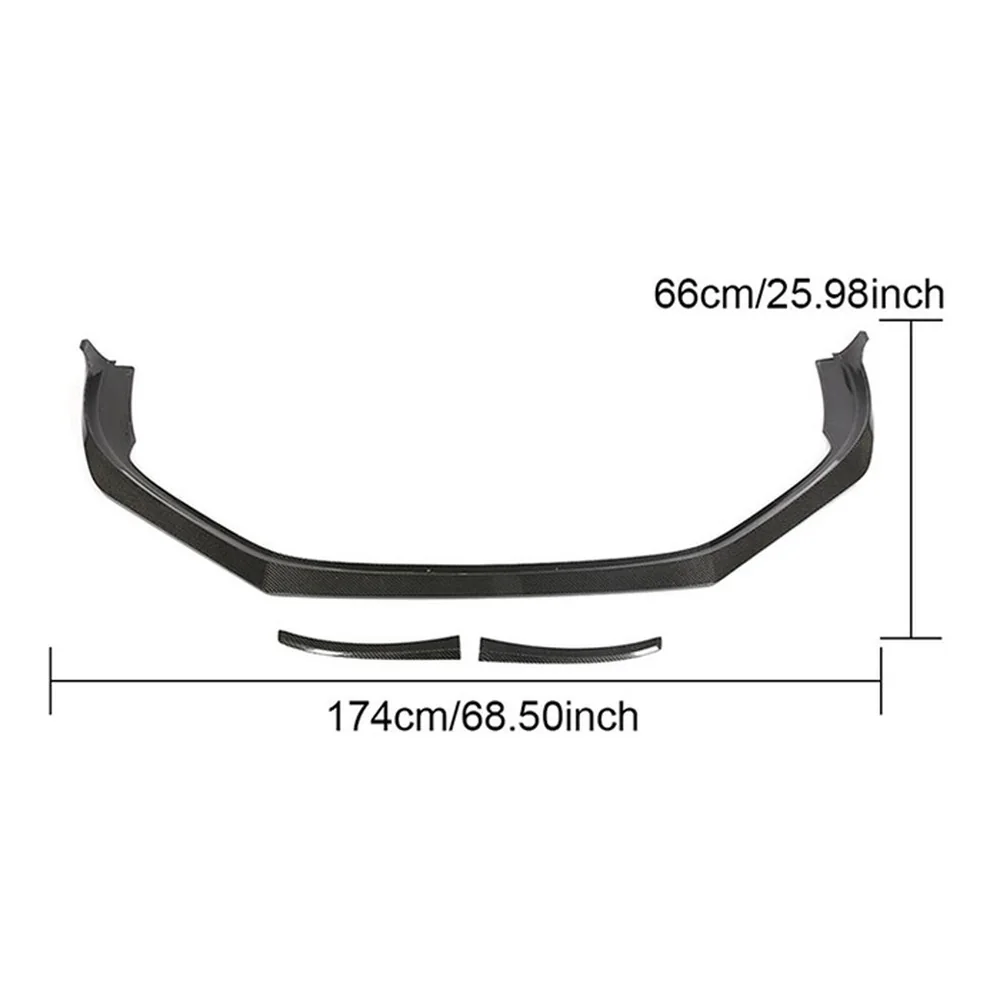 Carbon Fiber Front Lip for Porsche Three Stage - Image 4