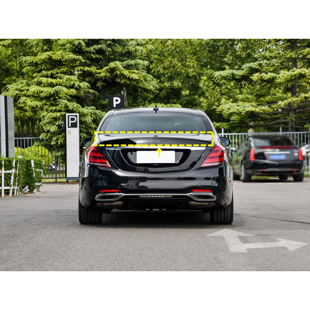 Carbon Fiber Rear Spoiler for Mercedes-Benz S400 S500 S550 S600 S63 AMG 14 19 1