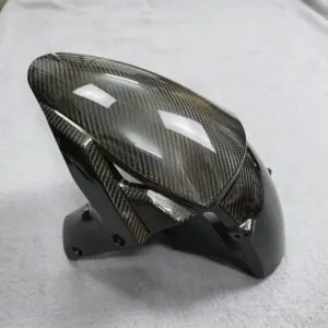 Aftermarket carbon fiber body part for Kawasaki — low angle shot, Yeedercar carbon fiber specialists