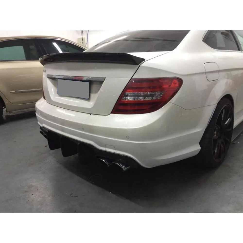 w204 c63 amg carbon fiber spoiler - view 5