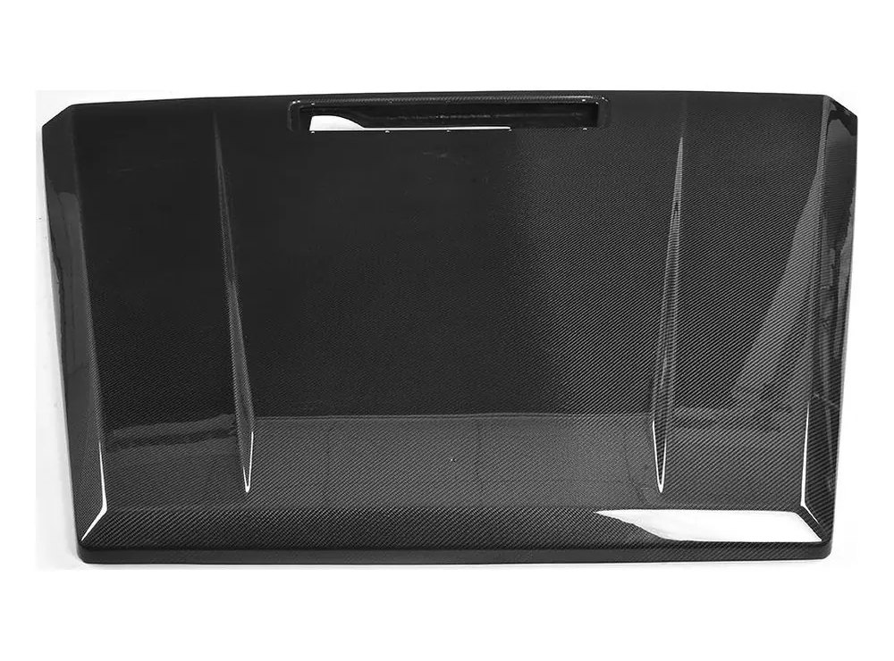 Carbon fiber hood in the stock shape, no vents